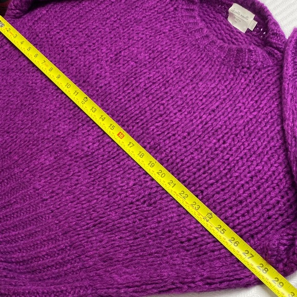 FRNCH Chunky Knit Sweater Purple Jewel Tone Oversized Cozy Size Medium - Picture 7 of 9